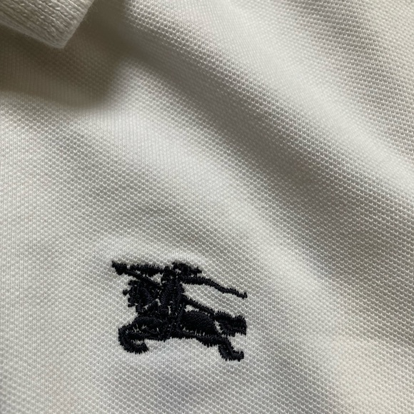 Burberry Brit Unisex Polo Short Sleve Shirt White Size:XS - Picture 5 of 6
